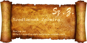 Szedlacsek Zelmira névjegykártya